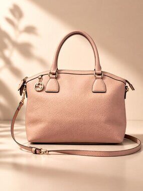 Authentic Gucci Soho Dome Satchel Pink Leather Crossbody Shoulder Bag Luxury Bag